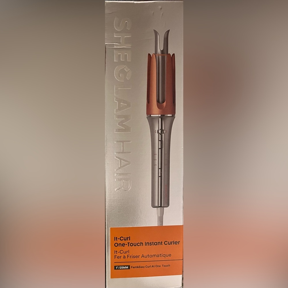 SHEGLAM Hair It-Curl One-Touch Instant Curler - Silver and Orange